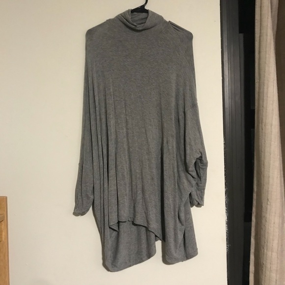 Free People Tops - Free People Gray Turtle Neck Tunic